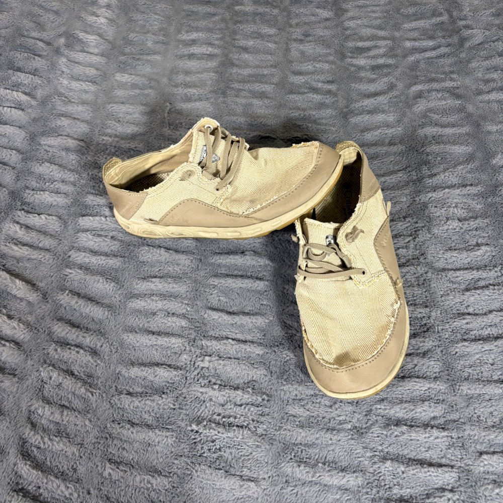 Columbia PFG Bahama Vent Loco II Mens 11 Tan Canvas Boat Shoes BM2724-265
